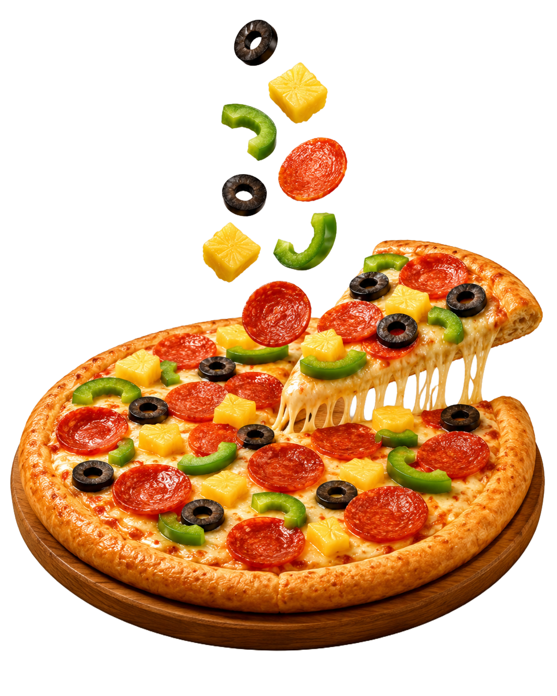 Build your own pizza with fresh toppings